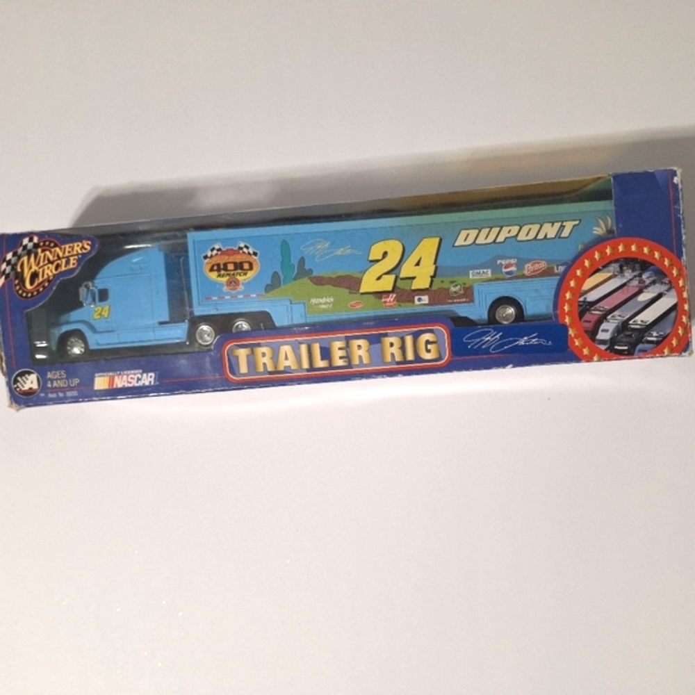 💎NEW Winner's Circle Jeff Gordan Blue Trailer Rig Toy Collectible Truck - Picture 2 of 11